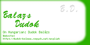 balazs dudok business card